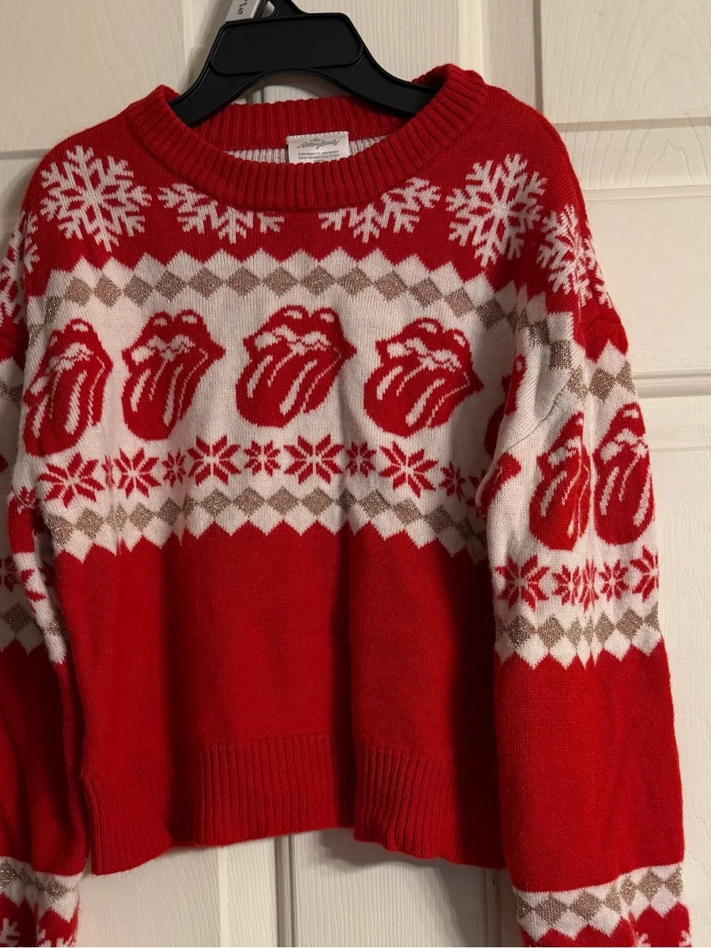 The Rolling Stones kids girls  Sweater with Tongue Logo size M 7/8